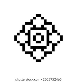 abstract shape retro pixel art