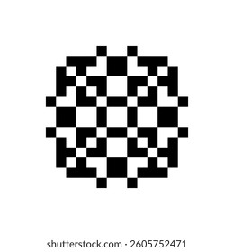 abstract shape retro pixel art