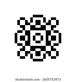 abstract shape retro pixel art
