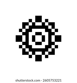 abstract shape retro pixel art