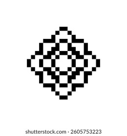 abstract shape retro pixel art