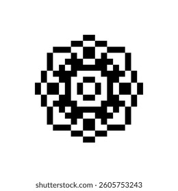 abstract shape retro pixel art