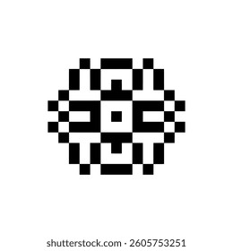 abstract shape retro pixel art