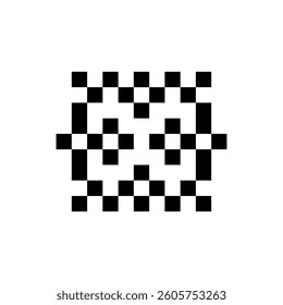 abstract shape retro pixel art