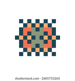 abstract shape retro pixel art