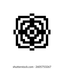 abstract shape retro pixel art
