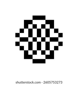abstract shape retro pixel art