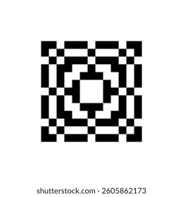 abstract shape retro pixel art