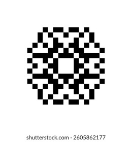 abstract shape retro pixel art