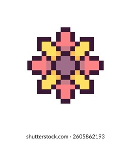 abstract shape retro pixel art