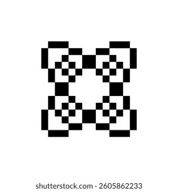 abstract shape retro pixel art