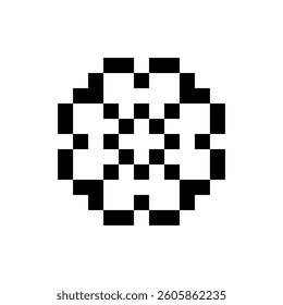 abstract shape retro pixel art