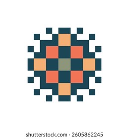 abstract shape retro pixel art