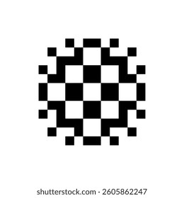abstract shape retro pixel art