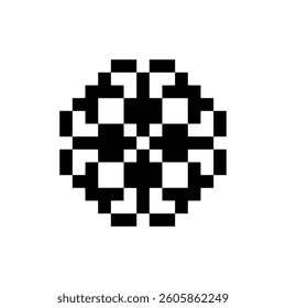 abstract shape retro pixel art