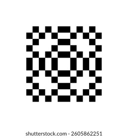 abstract shape retro pixel art