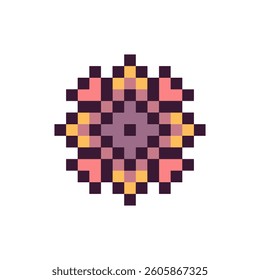abstract shape retro pixel art
