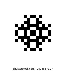 abstract shape retro pixel art