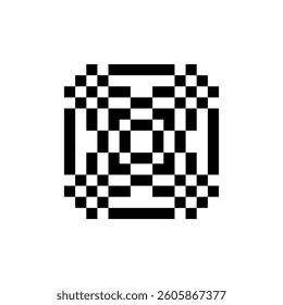 abstract shape retro pixel art