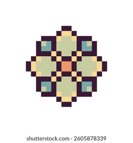abstract shape retro pixel art