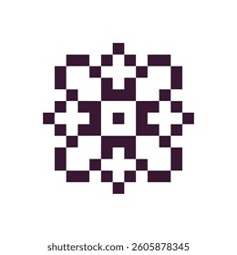 abstract shape retro pixel art