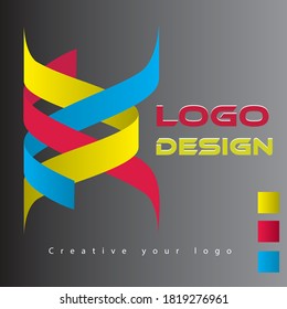 Abstract shape, ribbons, eps10 vector