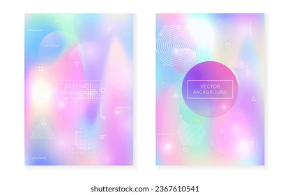 Abstract Shape. Round Banner. Trendy Dots. Magic Fluorescent Elements. Summer Flyer. Violet Tech Texture. Holographic Design. Neon Presentation. Purple Abstract Shape