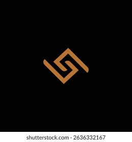 Abstract Shape S or Sn letter icon illustration Logo.