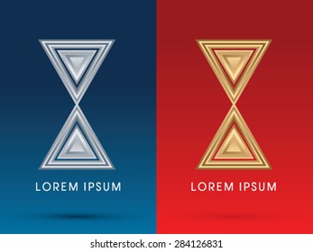 Abstract shape, Sand clock, graphic vector.