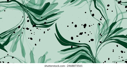 Abstract shape seamless background. Floral pattern fabric fashion. Gentle flat texture. Vector illustration