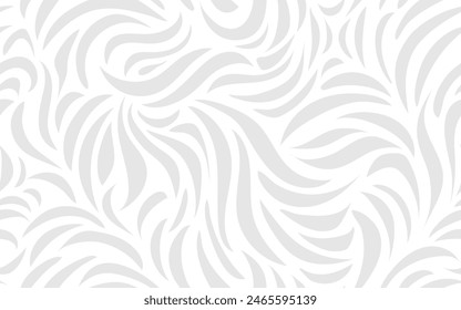 Abstract shape seamless pattern black and white gray curved line ornamental decorative vector texture wallpaper background for textile fabric paper print