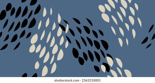  Abstract shape seamless pattern illustration. Modern minimalist art print background of curvy shapes.Fashion fabric, liquid texture design.