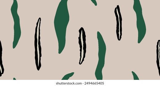 Abstract shape seamless pattern illustration. Modern minimalist art print background of curvy shapes.Fashion fabric, liquid texture design.

