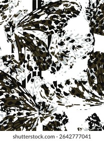 Abstract shape seamless pattern. upscale big shape geometry, graphical textures. more trendy colors, swirl,wave, background. vector illustration. 
