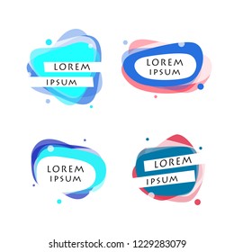 Abstract shape set vector isolated on white background. Trendy unique shapes for backdrop, poster, magazine, banner, leaflet and card template. Collection for logo and flyers. Vector illustration