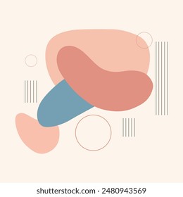Forma Abstractas Con Varios Círculos Y Líneas A Su Alrededor