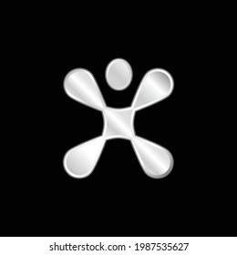 Abstrakte Form silberplatzierte Metallsymbol