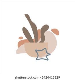 abstract and shape simple flat vector