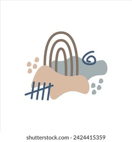 abstract and shape simple flat vector