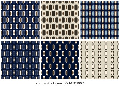 Abstract shape simple geometric motif classic pattern continuous background. Modern fabric design textile swatch ladies dress, man shirt allover print block. High resolution image digital illustration