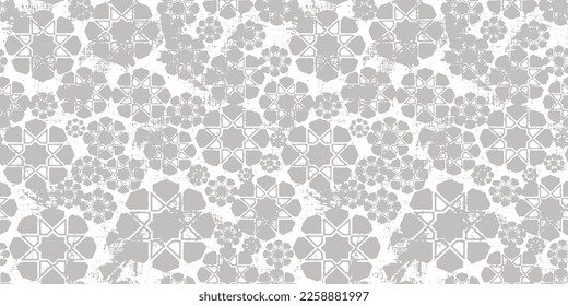 Abstract shape simple geometric motif classic pattern continuous background. Modern fabric design textile swatch ladies dress, man shirt allover print block, rug, scarf, linen digital print design