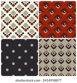 Abstract shape simple geometric motif classic pattern continuous background. Modern fabric design textile swatch ladies dress, man shirt allover print block. High resolution image digital illustration