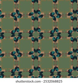 Abstract shape simple geometric motif classic pattern continuous background. Modern fabric design textile swatch dress, man shirt allover print block.