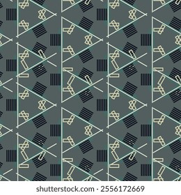 Abstract shape simple geometric motif classic pattern continuous background. Modern fabric design textile swatch ladies dress, man shirt allover print