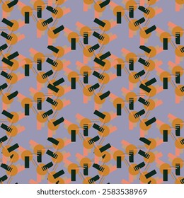 Abstract shape simple geometric motif classic pattern continuous background. Modern fabric design textile swatch ladies dress, man shirt allover print
