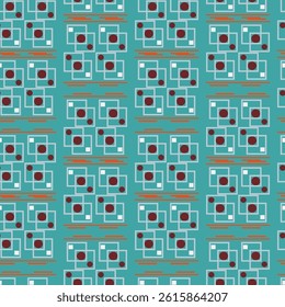 Abstract shape simple geometric motif classic pattern continuous background. Modern fabric design textile swatch ladies dress, man shirt allover print