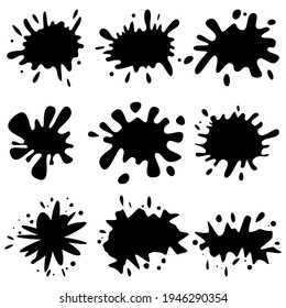 Abstract shape splatter illustration premium vector for graphic, banner, badge, labels, tag. EPS10