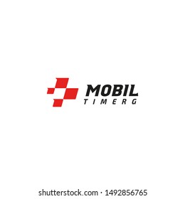 abstract shape sport logo design