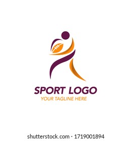 Abstract shape for sport logo vector template logo design