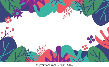 abstract shape spring background, with empty space for text. Template for banner, poster, social media